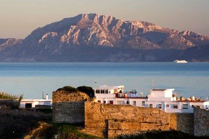 Vue des cote Marocaine depuis le viellage de Tarifa, Cadiz, Andalusie