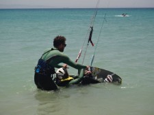 Le moniteur sera avec vous dans l'eau